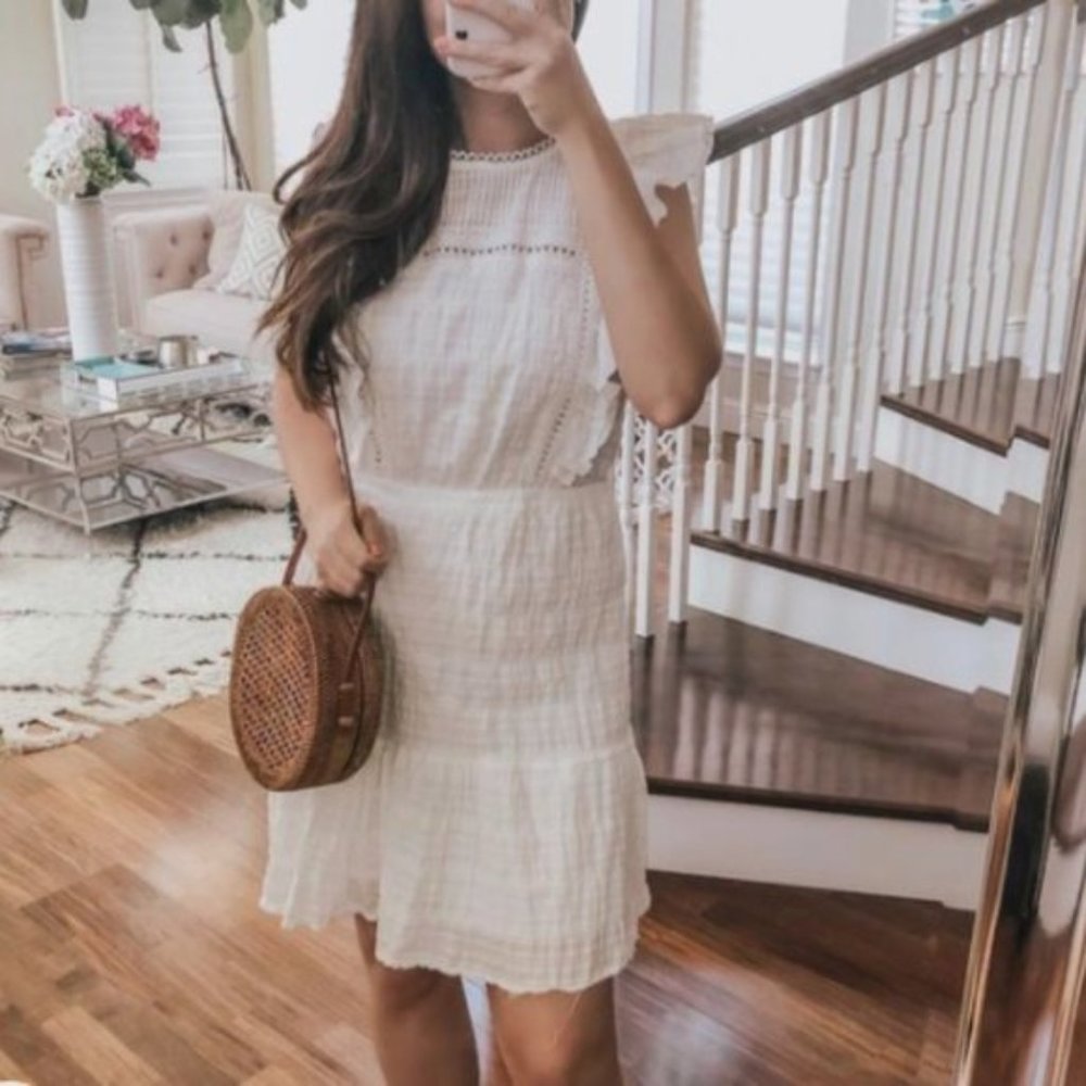 Sleeveless Ruffle Apron Front Short Dress - XL